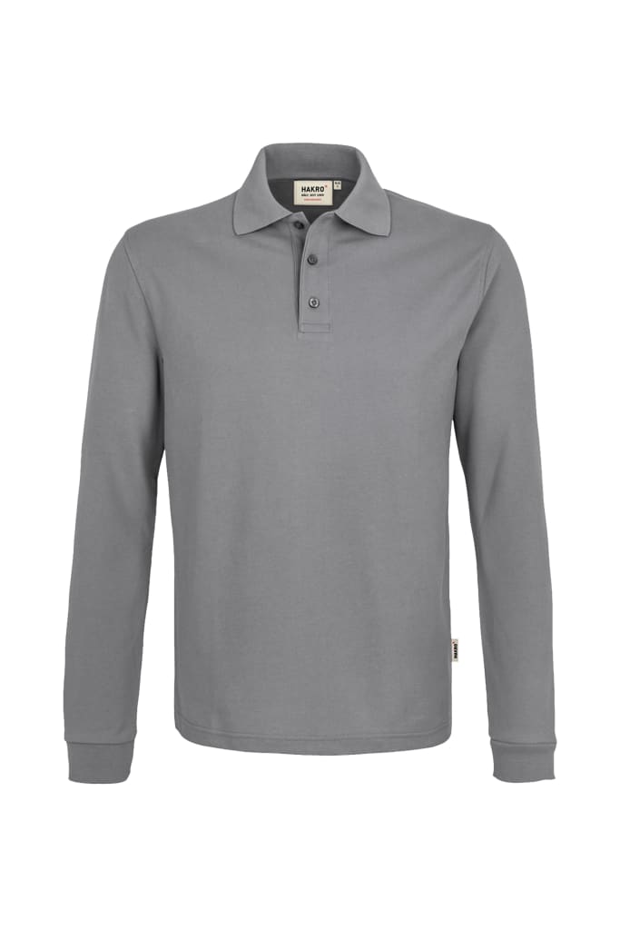 Stilvolles Langarm-Poloshirt mit 3-Knopfleiste, Rippstick-Ärmeln, Nackenband und Leasingkoller – sportlich, bequem und professionell. Bild 1