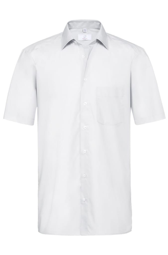 Kurzärmeliges Herrenhemd mit New-Kent-Kragen, Regular Fit und Brusttasche – ideal für den Berufsalltag. Bequem, funktional und stilvoll zugleich. Bild 1