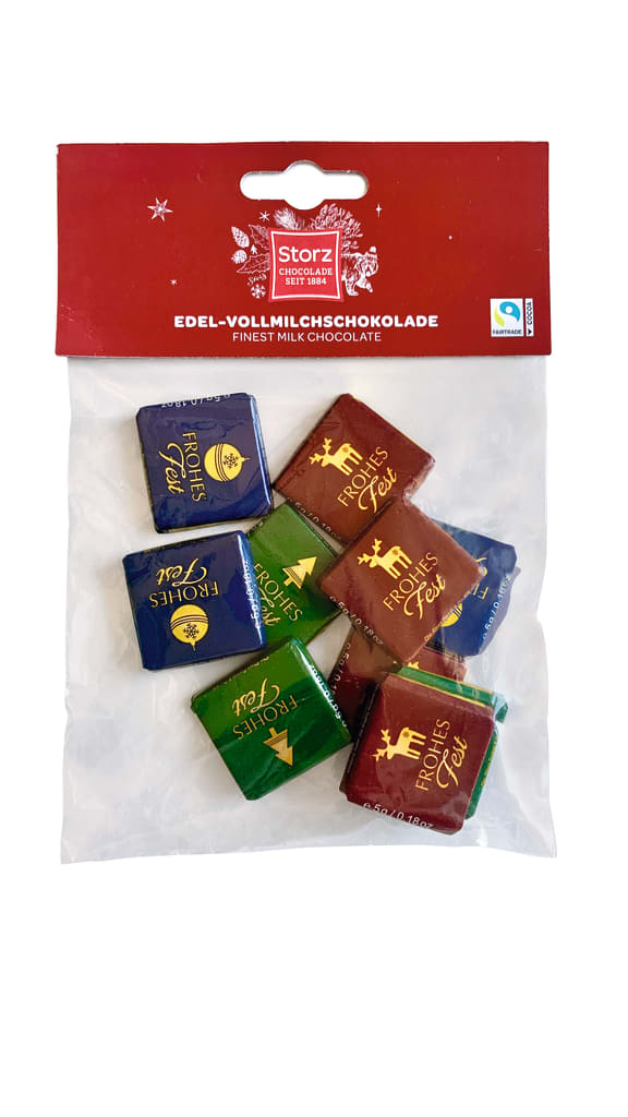 Weihnachts-Schokotäfelchen, im Reiter-Beutel Bild 1
