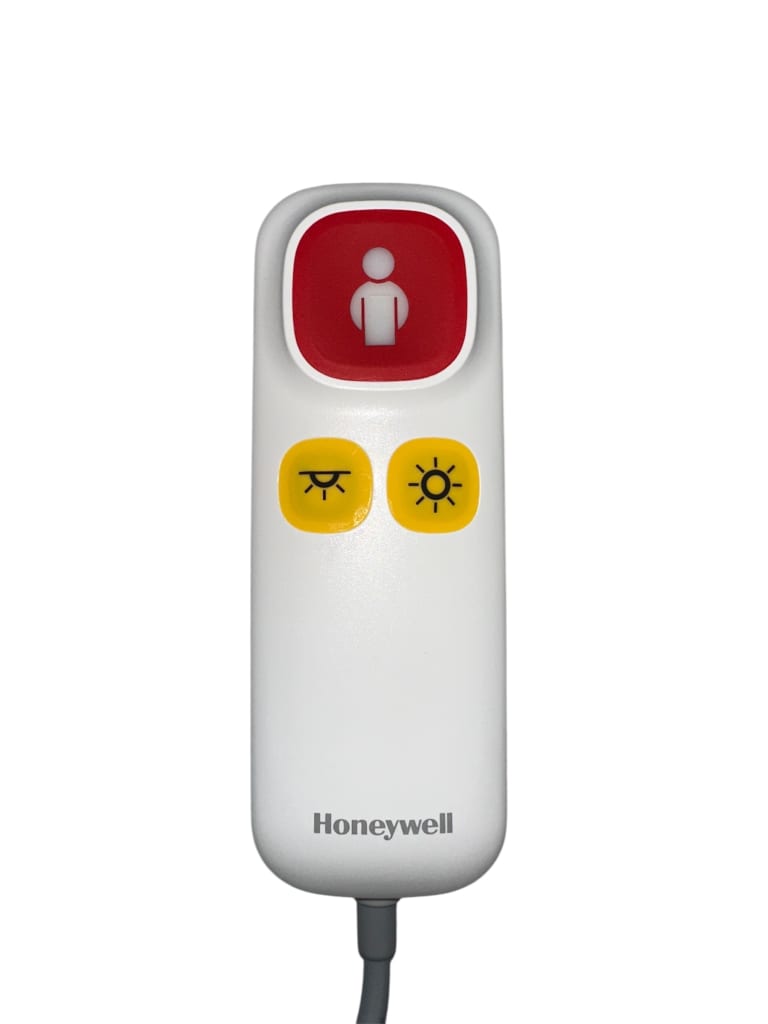 Der Brintaster Ackermann/Honeywell hat ein Findelicht. Der Anschluss ist selbstlösend und L-kodiert. Eingesetzt werden kann er in Ruhestromanlagen.
␍
␍ Bild 1