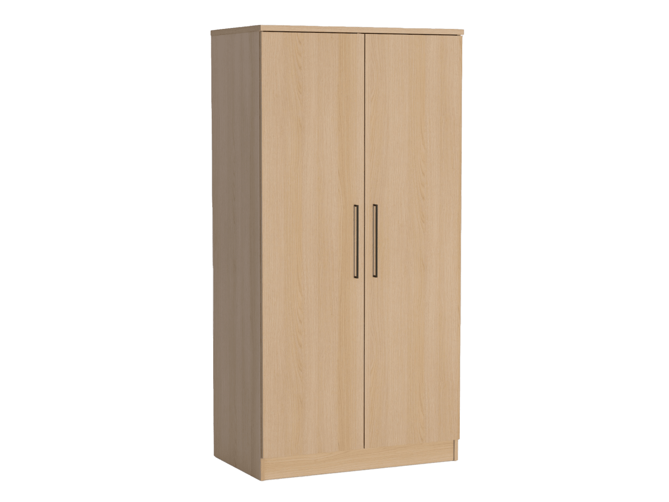 Kleiderwäscheschrank, B 100 x H200 x T60 cm, 2-türig Bild 1