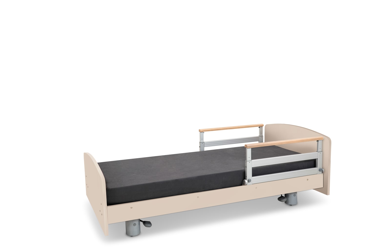 Malsch Pflegebett Impulse inkl. Matratze, Dekor Sandbeige, mit Wandabweiser Bild 2