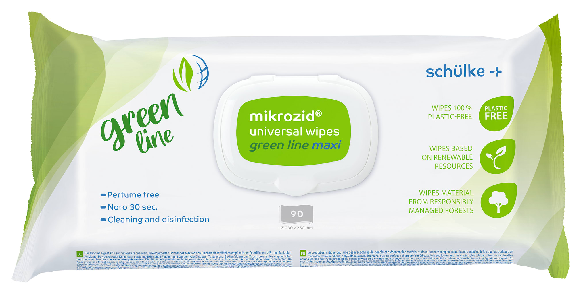 mikrozid universal wipes green line maxi, 90 Stück Bild 1