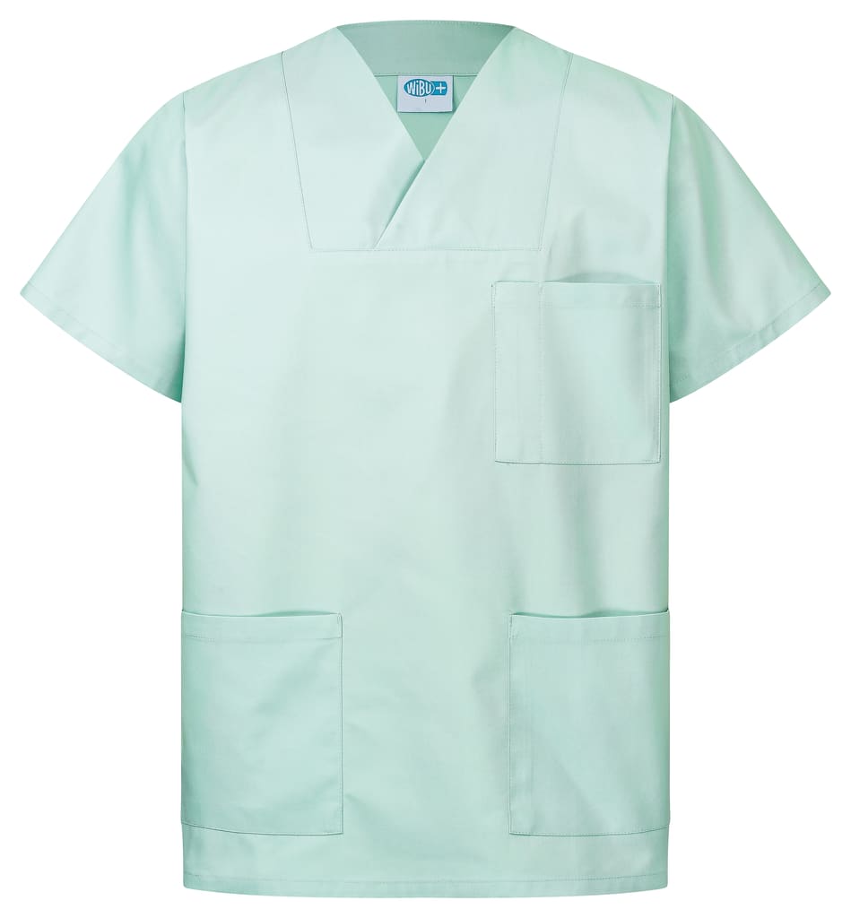 Kurzarm‑Kasack mit zwei praktischen Seitentaschen, durchgesteppter Brusttasche und komfortablen Seitenschlitzen - Funktional und pflegeleicht. Bild 1