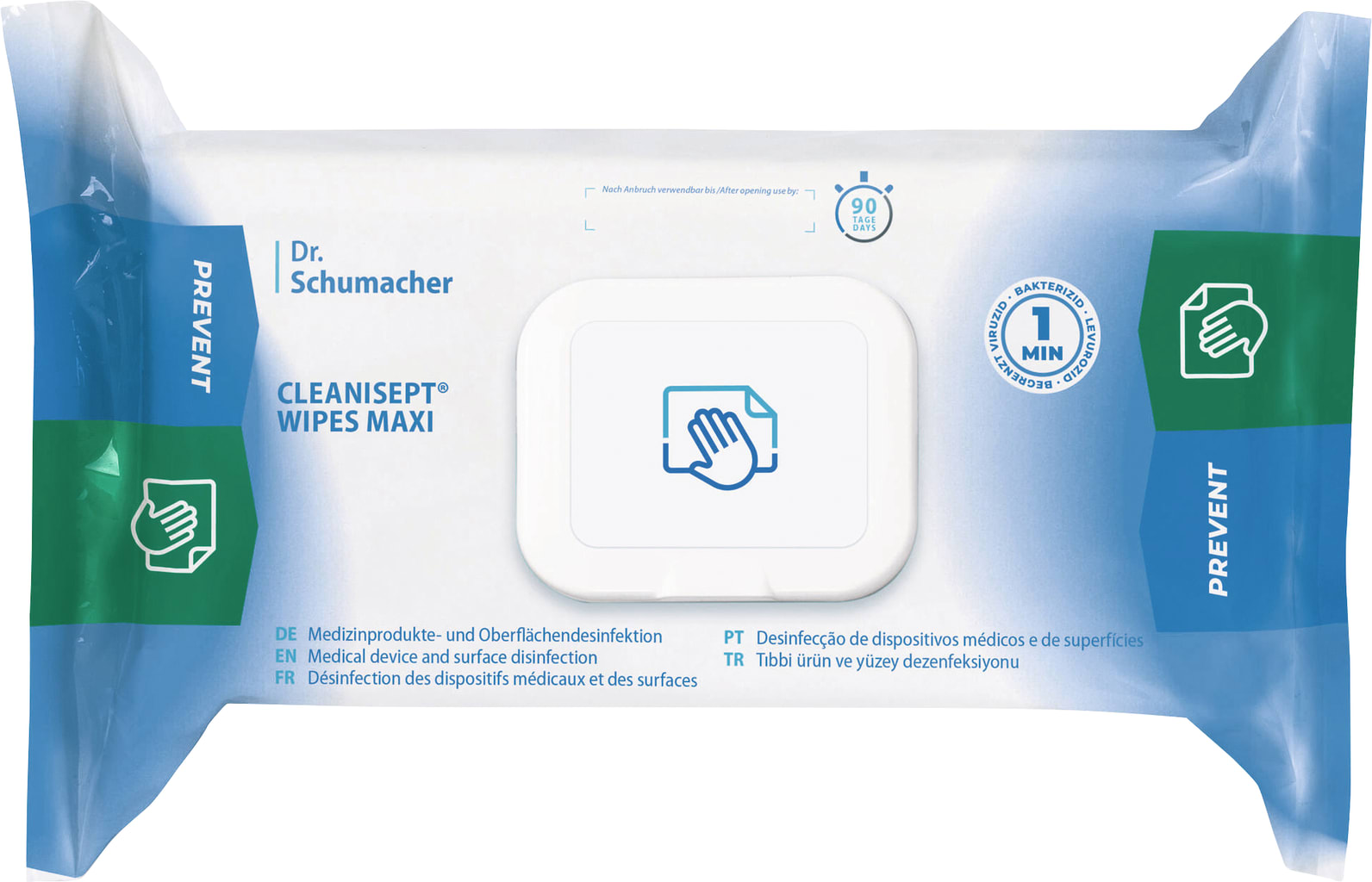 Cleanisept Wipes Maxi, 100 Tücher ✓ VAH-gelistet, schnelltrocknend, bewährte Qualität ► Direkt bei WiBU online bestellen! Bild 1