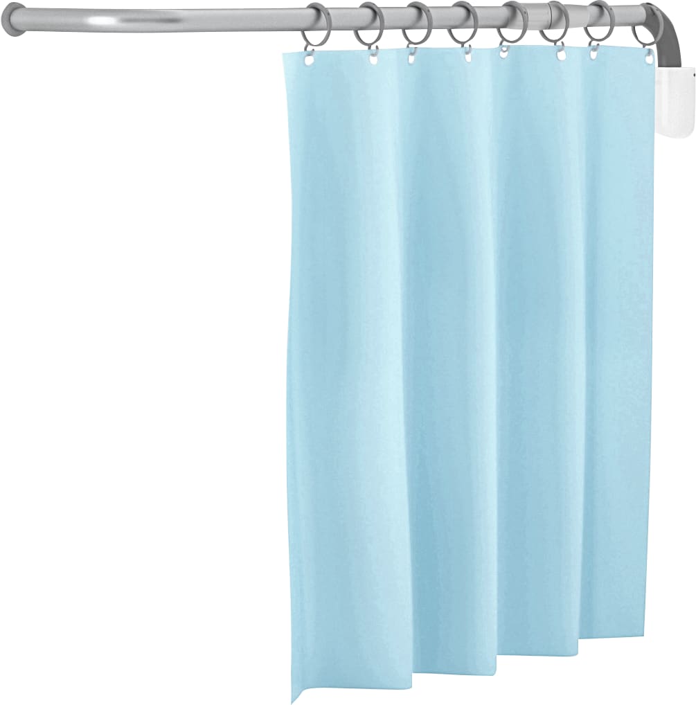 Duschspritzschutz L-Form, blau für Pflegeheime & Kliniken ✓ Ropimexr, bewährte Qualität ► Jetzt einfach hier online kaufen! Bild 1