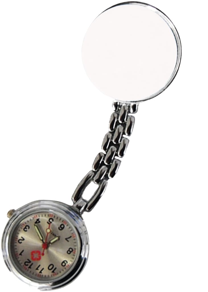 Schwesternuhr mit Kette und Clip Bild 1
