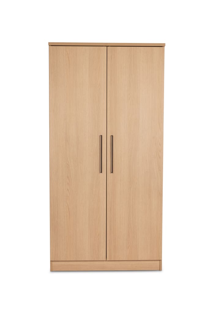 Kleiderwäscheschrank, B 100 x H200 x T60 cm, 2-türig Bild 2
