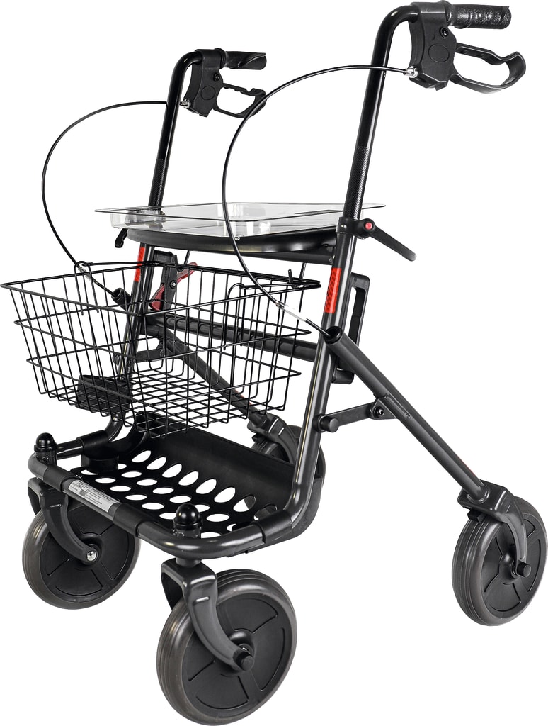 Rollator anthrazit für Pflegeheime & Kliniken ✓ klappbar & leichtläufig, geprüfte Qualität ► Jetzt einfach hier online kaufen! Bild 1