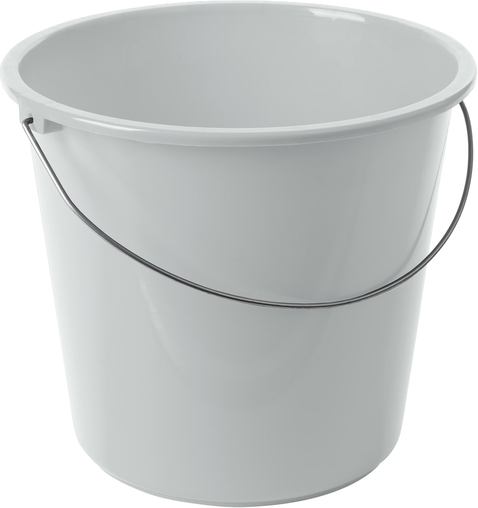 Haushaltseimer 10 Liter, hellgrau, 10 Stück für Pflegeheime & Kliniken ✓ 10 Liter ► Jetzt schnell im WiBU-Shop bestellen! Bild 1