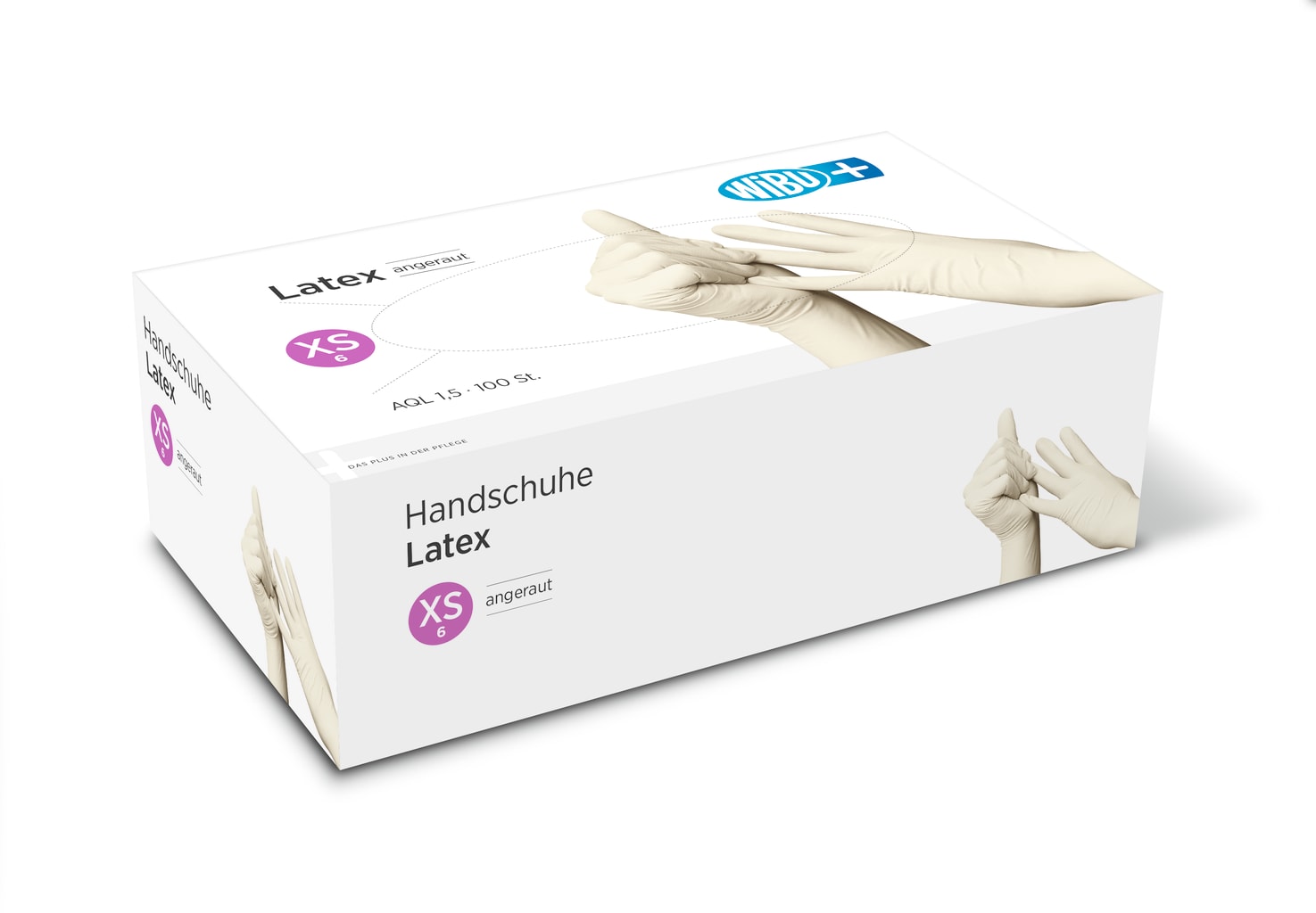 WiBUplus Latex Handschuhe Rau Bild 1