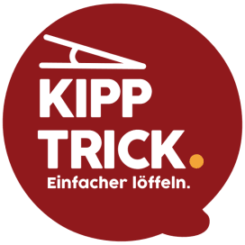 Einhändig nutzbar durch abschüssigen Innenboden.