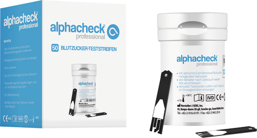 Die alphacheck professional Teststreifen sind handlich und bieten akkurate Messergebnisse durch die besondere Biosensortechnologie.