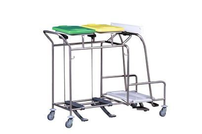 Das universelle Kombinationsgerät zum Einsammeln von Wäsche und Abfall. Hinweis: Deckel nicht im Lieferumfang enthalten.