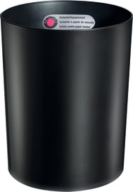 Papierkorb aus schwer entflammbaren Kunststoff.