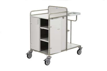 Mobiler Etagenwagen mit Schrankfach