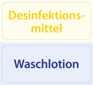 Aufkleber Desinfektionsmittel für WiBUplus Spender