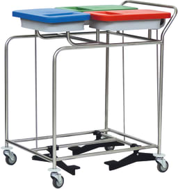 Die Wäschesammler aus Edelstahl zeichnen sich durch eine kompakte und formschöne Bauweise aus. Hinweis: Deckel nicht im Lieferumfang enthalten.