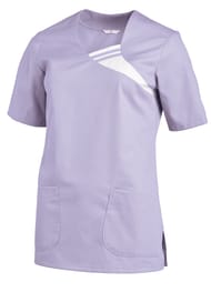 Schlupfkasack für Damen mit farbigem Einsatz. Aus 65% Polyester und 35% Baumwolle - 190g/qm