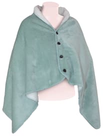 Plüsch-Poncho kuschelig warm und weich.