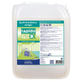 Sprüh-Extraktionsreiniger für wasserbeständige, textile Beläge wie Teppiche und Polster.