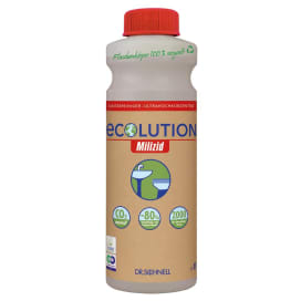 Sanitärreiniger und Kalklöser für die wirksame Reinigung aller säurebeständigen Materialien in Sanitärräumen und Nasszellen.