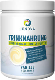 JONOVA Trinknahrung, Vanille, 750 g Dose Trinknahrung für die spezielle Ernährung von untergewichtigen beziehungsweise unterernährten Senioren.