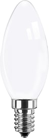 4,5 W (40 W), 470 lm, 2,700 K (Warmweiß), Energieeffizienzklasse F, 89 x 35 mm, nicht dimmbar, 300 ° Abstrahlwinkel, E14, Kerzenform und opal