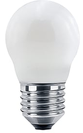 4,5 W (40 W), 470 lm, 2.700 K (Warmweiß), Energieeffizienzklasse F, 76 x 45 mm, nicht dimmbar, 300 ° Abstrahlwinkel, E27, Tropfenform und opal
