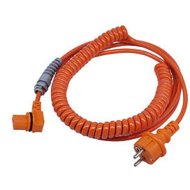 EPR-Kabel, Netzkabel 2800 mm orange, gerader Netzstecker