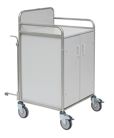 Stationswagen der 40er-Serie "Kompakt Plus" mit Koppeleinrichtung und robustem Edelstahlrahmen