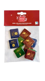 10 köstliche Mini-Weihnachts-Schokotäfelchen aus Edelvollmilch-Schokolade