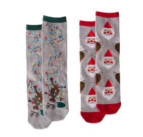 Weihnachtliche Socken, bunt und fröhlich gestaltet