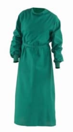 Mit praktischen Bindebändern und Knöpfen lässt er sich individuell anpassen.