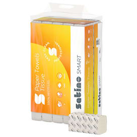 2-lagiges Handtuchpapier aus Recyclingmaterial im V-Falz.