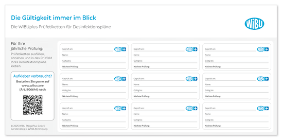 Mit den WiBUplus Prüfetiketten immer im Plan bleiben!