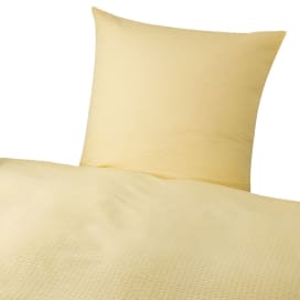 Seersucker Bettbezug mit Hotelverschluss - pflegeleicht und bügelfrei.