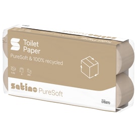3-lagiges Toilettenpapier aus Recyclingmaterial, zertifiziert mit EU Ecolabel und Blauer Engel