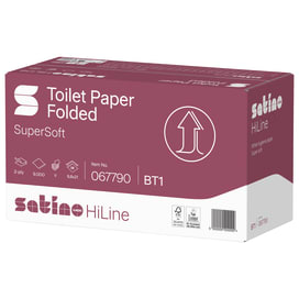Gefaltetes Toilettenpapier aus 100% Frischfaser, saugfähig, soft und frisch.