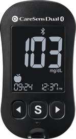 Blutzuckermessgerät mit Ketonmessung und wählbarer Anzeigeeinheit (mg/dl oder mmol/l)