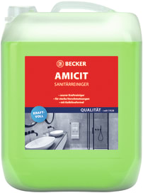 Sauer eingestellter Reiniger für den gesamten Sanitärbereich.