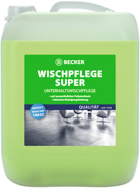 Wischpflegekonzentrat auf wasserlöslicher Polymerbasis.
