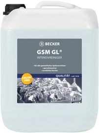 Flüssiger Intensivreiniger für Geschirrspülmaschinen.