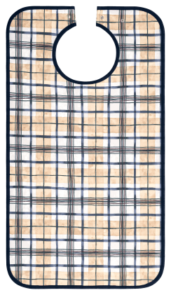 Kleiderschutz Corinna laminiert mit PU-Folie, saugfähig, atmungsaktiv, geraut, Rundumeinfassband und Druckknopfverschluss. Waschbar bis 95°C. Bild 1