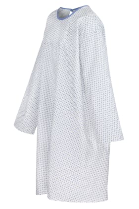 Patientenhemd mit Bandverschluss, Rundhals & 3/4-Ärmeln. Komfortabel & praktisch – ideal für den Einsatz in medizinischen Einrichtungen. Bild 1