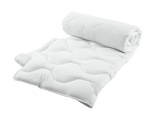 Die Wabensteppung sorgt für eine gleichmäßige Verteilung der Füllung. Sie passt sich perfekt an den Körper an und sorgt für ein angenehmes Schlafklima. Bild 1