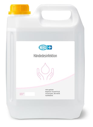 Alkoholhaltige Händedesinfektion zur hygienischen Desinfektion. Universell und überall einsetzbar. Im praktischen 5L Kanister
␍ Bild 1