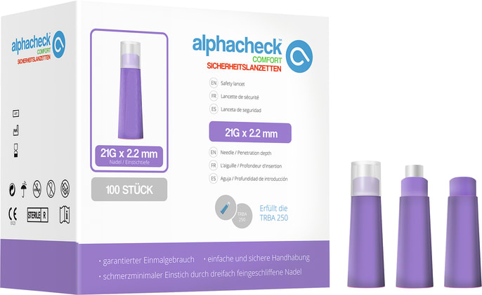 Sicherheitslanzetten alphacheck comfort(100er-Pack) Bild 1
