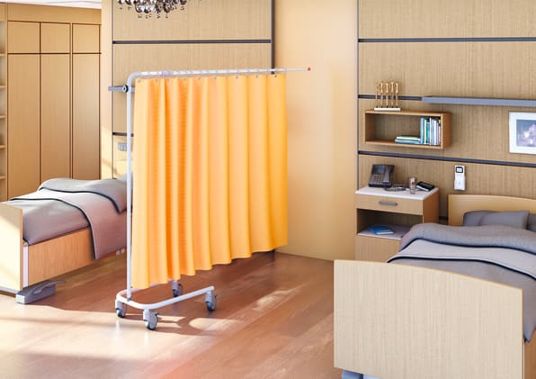 ropimex® Mobilschirm mit abknickbarem Teleskop-Auszug Bild 1