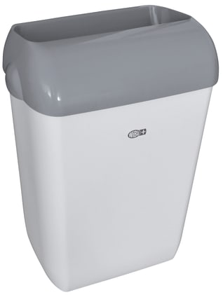 Robuster Papiermülleimer mit großem Einwurf. An der Wand montierbar inkl. Befestigungsmaterial
␍ Bild 1